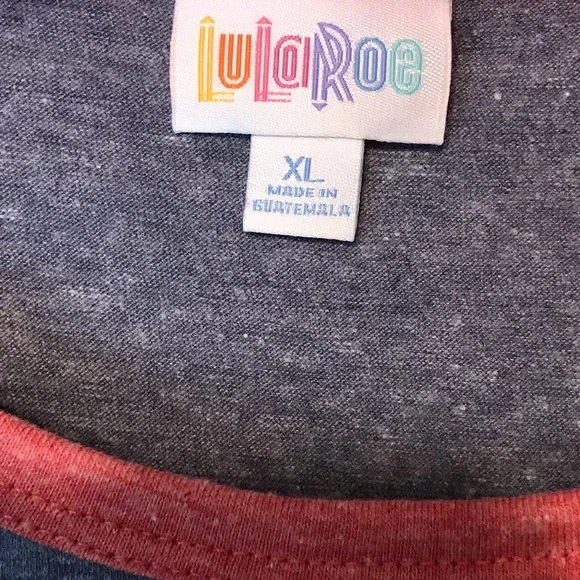 LuLaRoe ❤️Julia❤️ Casual Gray and Pink Women's Dress - Picture 2 of 7